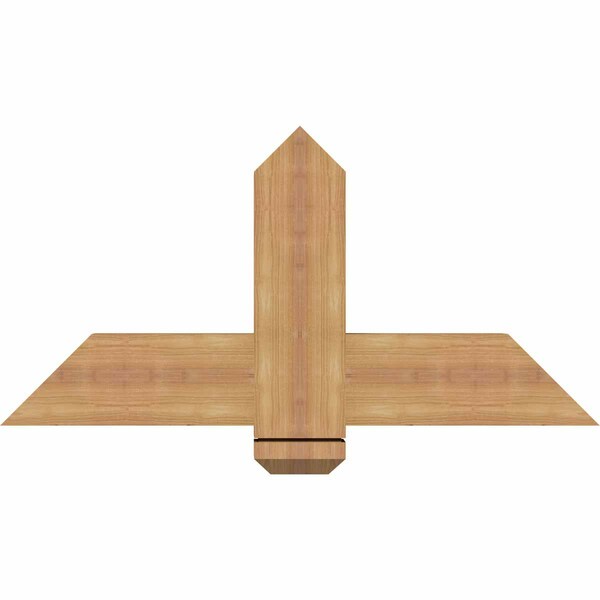 Ekena Millwork Eugene Smooth Timber Gable Bracket, Western Red Cedar, 36"W x 18"H x 3 1/2"D x 5 1/2"F, 12/12 Pitch GBW036X18X0406EUG00SWR - main